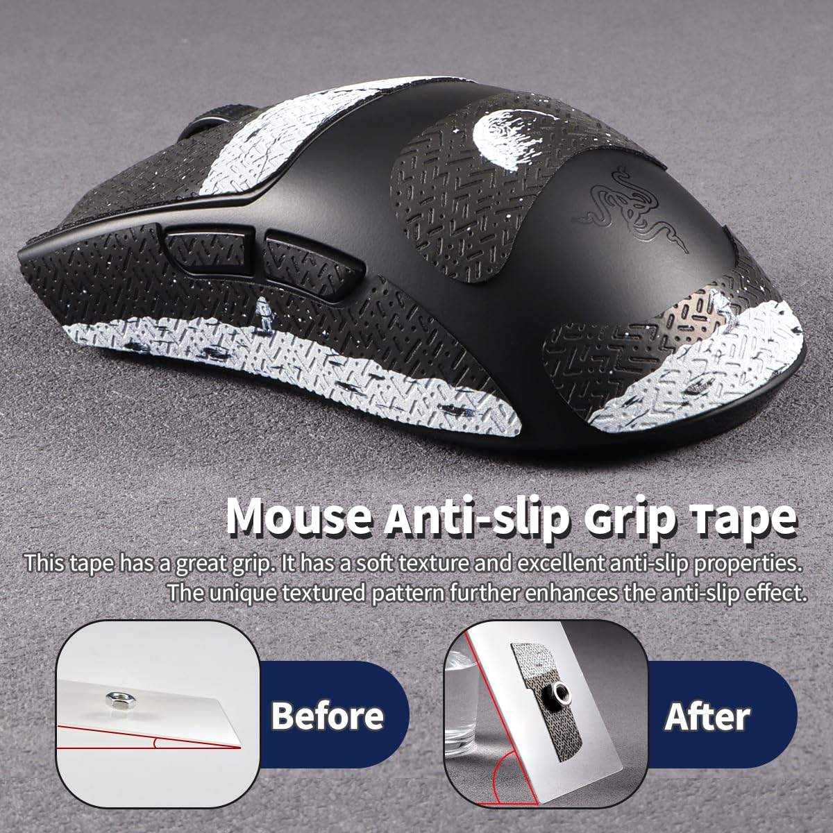 Amazon.co.jp: immoenuc マウスグリップテープ ステッカー Razer Viper