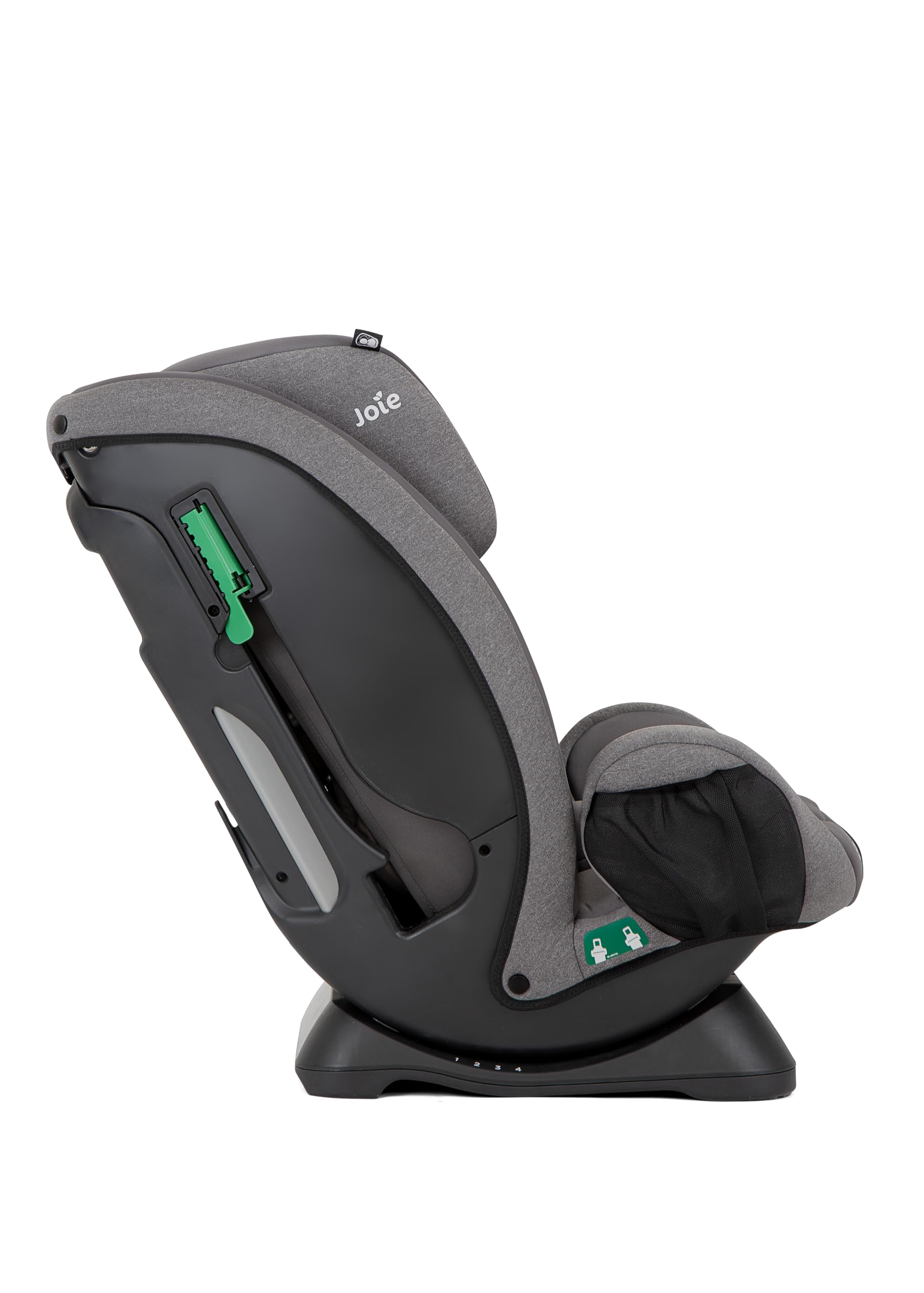 Joie fortifi™ R129 seggiolino auto i-Size, nel senso di marcia, 4 posizioni di reclinazione, installazione con cintura semplice, poggiatesta GrowTogether™ – da 15 mesi a 12 anni (76–145 cm), Thunder