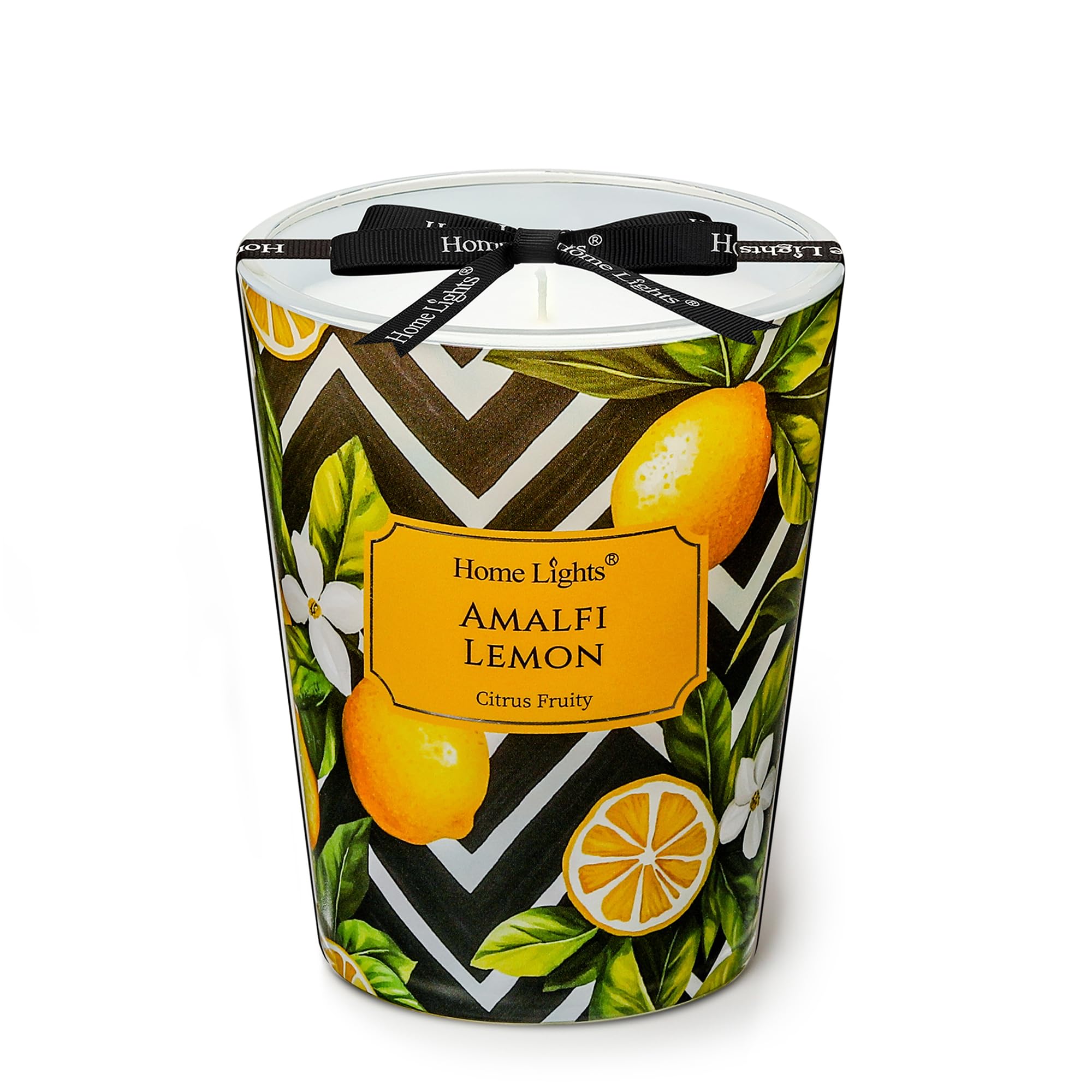 Home Lights Scented Candle | 1-Wick Long-Lasting Scented Candles, 6.7oz Natural Soy Wax Candle for Home Scented, Eclectic Mixed Styles Gifts for Women &amp; Men, Amalfi Lemon