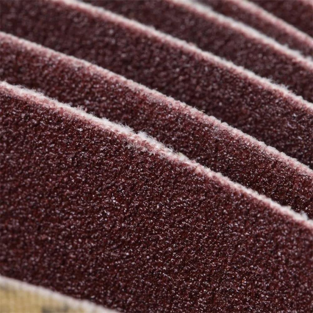 Nastro abrasivo, 12 Nastri abrasivi in ​​zirconio Rosso 75x533 mm 80 120 180 240 400 Levigatrice in allumina a Grana Mista Accessori for Utensili abrasivi, 12 Pezzi Rosso, 75 * 533 mm