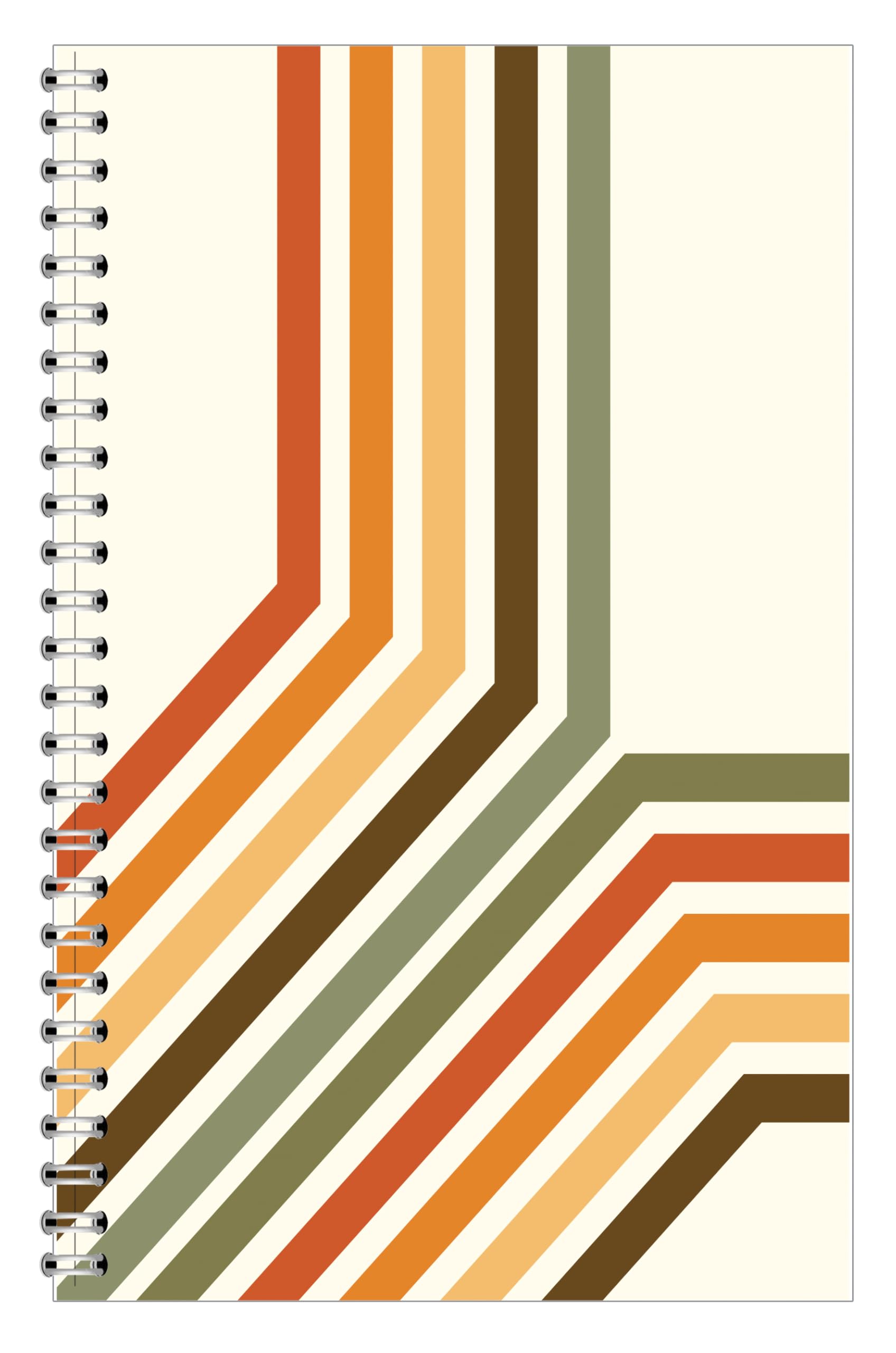 House of Doolittle Monats- und Wochenplaner, nicht datiert, Spiralbindung, 17,8 x 27,9 cm, Streifen-Design