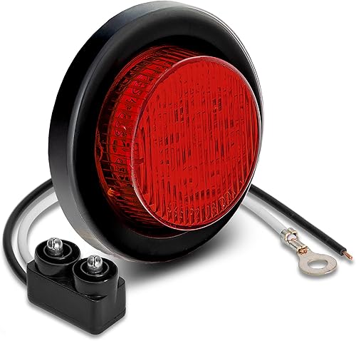 Luz LED redonda de 2 pulgadas 10 reflector 2 en 1 reflector de policarbonato 10 LED certificado D.O.T 2 años de garantía Luz de marcador lateral