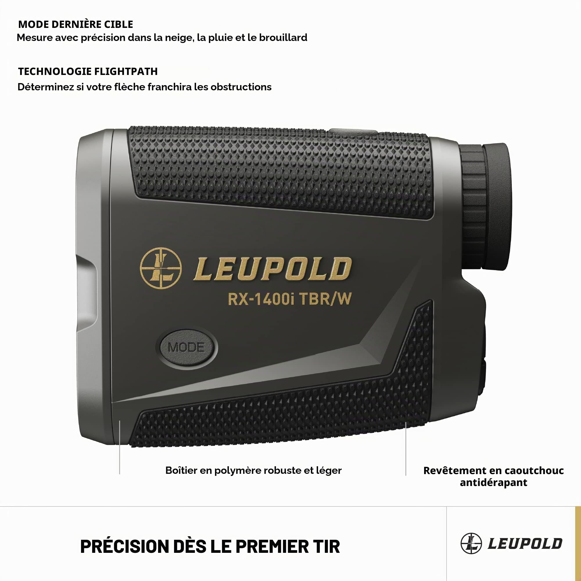 Leupold Télémètre RX-1400I TBR/W Gen 2 w/Flightpath, Noir/Gris