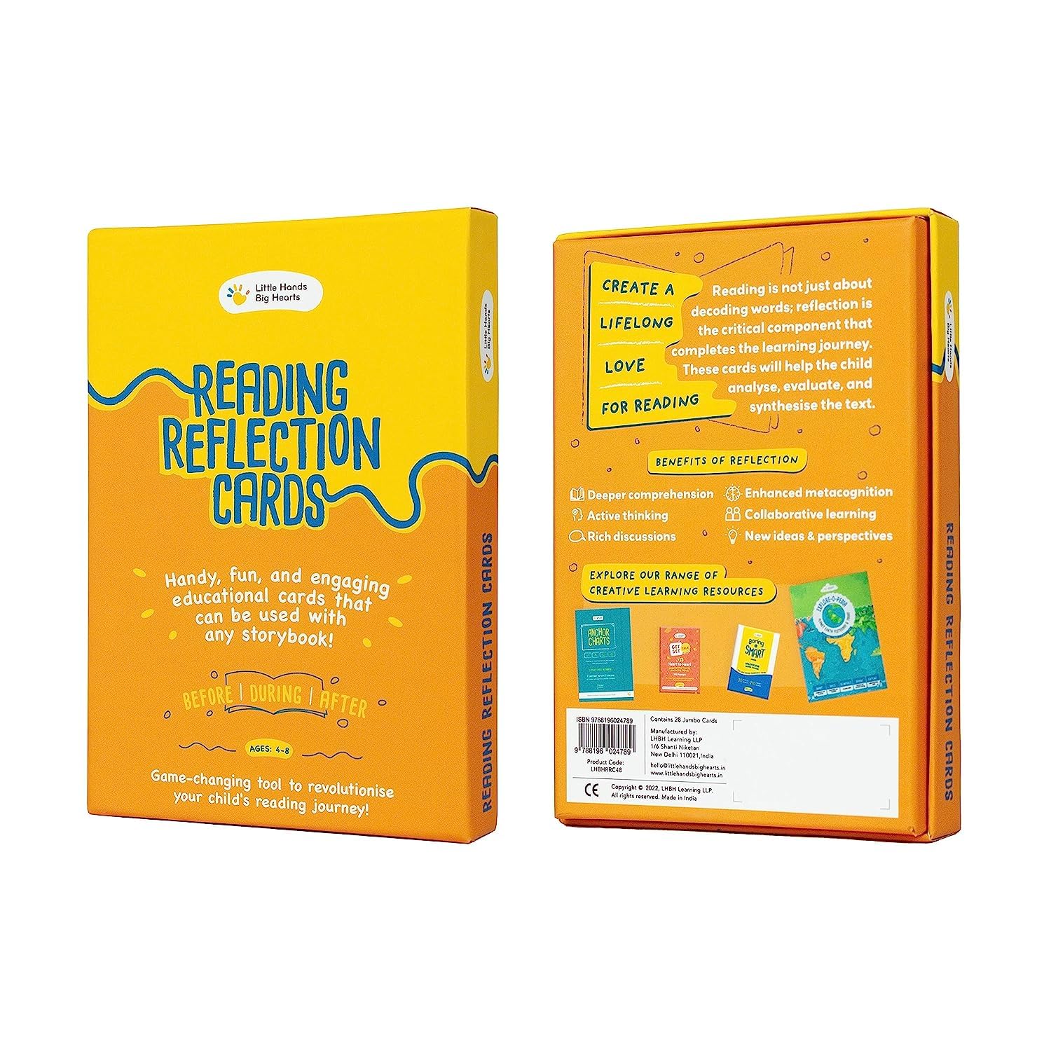 Little Hands Big Hearts Reading Reflection Cards (Ages 4-8) | Educational Cards | Jumbo Flash Cards for Kids | Conversation Cards for Kids | Reading Cards for Kids | Activity Flashcards for Kids (8196024789) Amazon Price History, Amazon Price Tracker