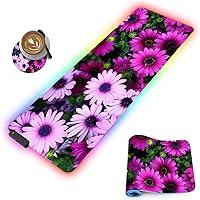 Vista 7 de Alfombrilla de mouse para juegos RGB personalizada y posavasos para café, base de goma antideslizante LED grande y brillante, alfombrilla de mouse