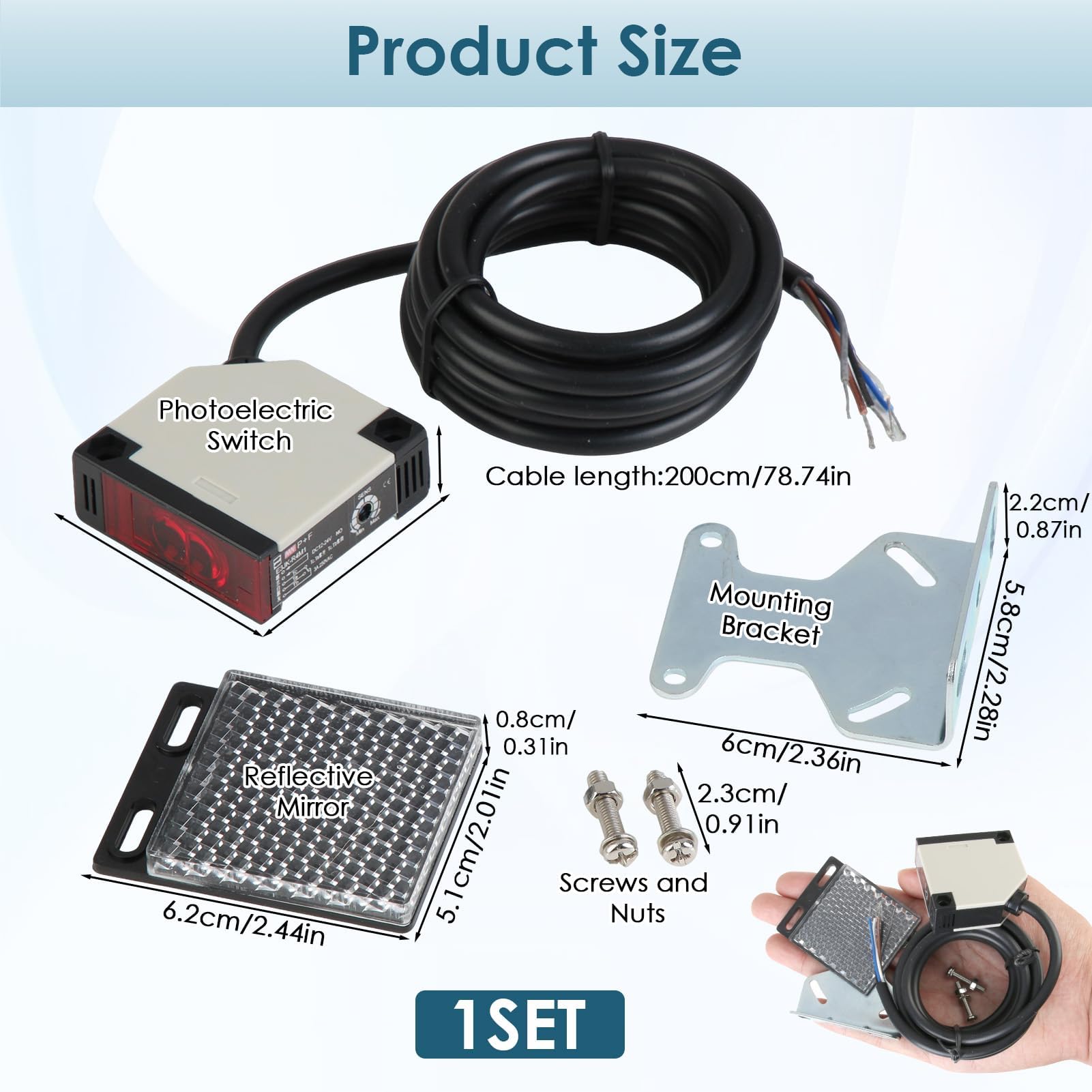 Fotoelektrischer Sensorschalter E3JK-R4M1 6-36V DC Reflektierend 4m Reichweite mit Reflektor für Präzise Objekterkennung in Industrieller Automatisierung und Steuerungssystemen
