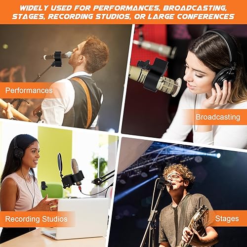 Miniatura 7 de Clip de soporte de micrófono ajustable, 1 clip de micrófono de resorte de plástico, diámetro exterior del soporte de micrófono entre 1.260 in y