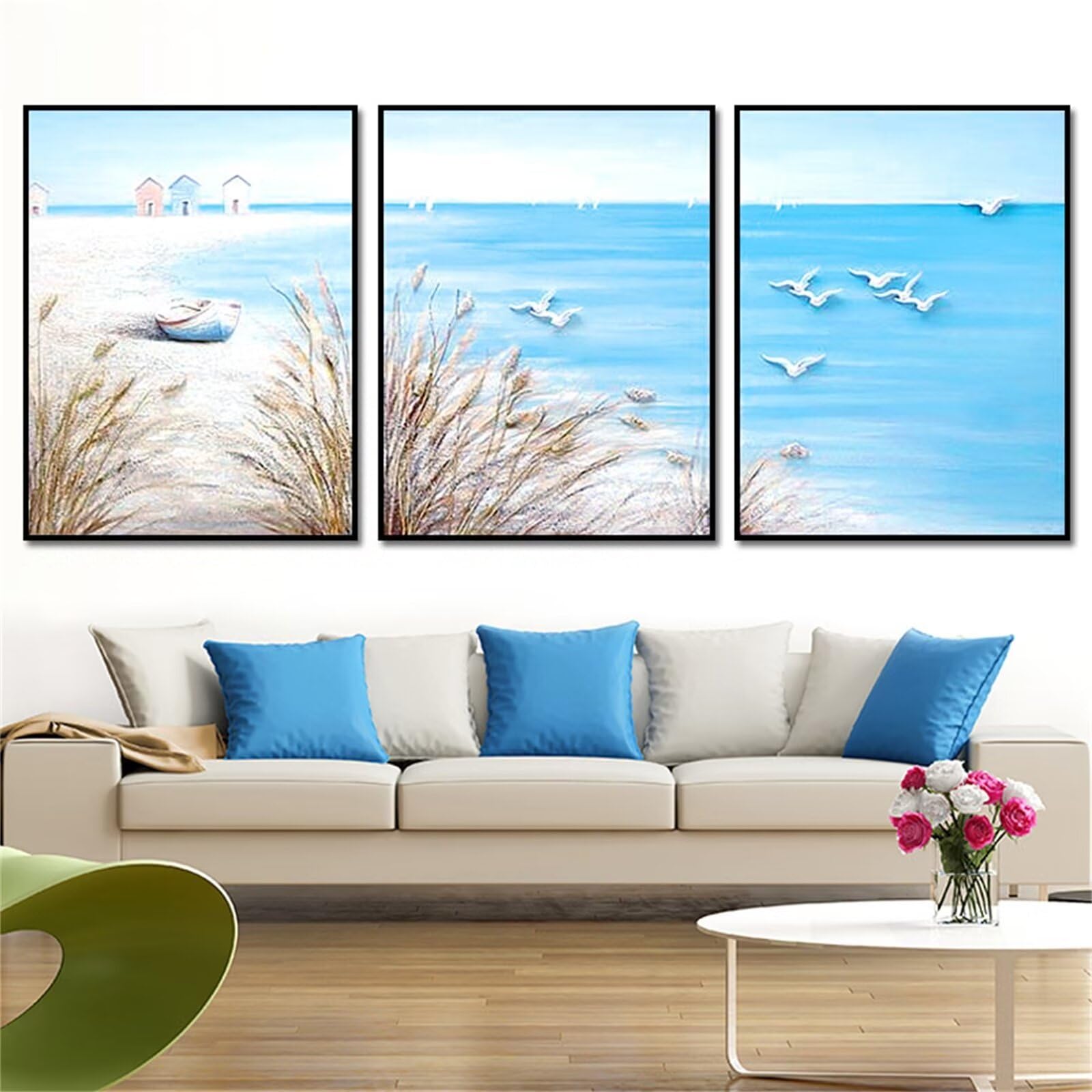 Broderie diamant 5D bord de mer 35x50cm pour chasser le stress et décorer votre intérieur