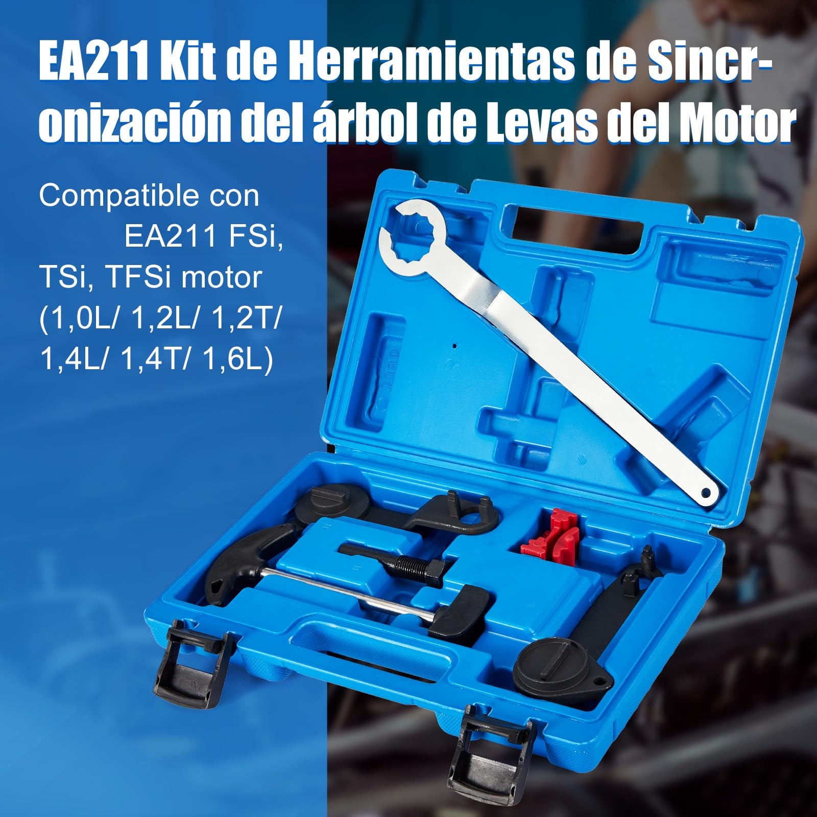 Kit de Calado Distribucion EA211 Motor 1.0 1.2 1.4 1.6 FSI TSI TFSI, 6Pcs Set Herramientas de Sincronización del Motor, para Golf, Jetta, A3, Octavia, Lavida, Seat Leon