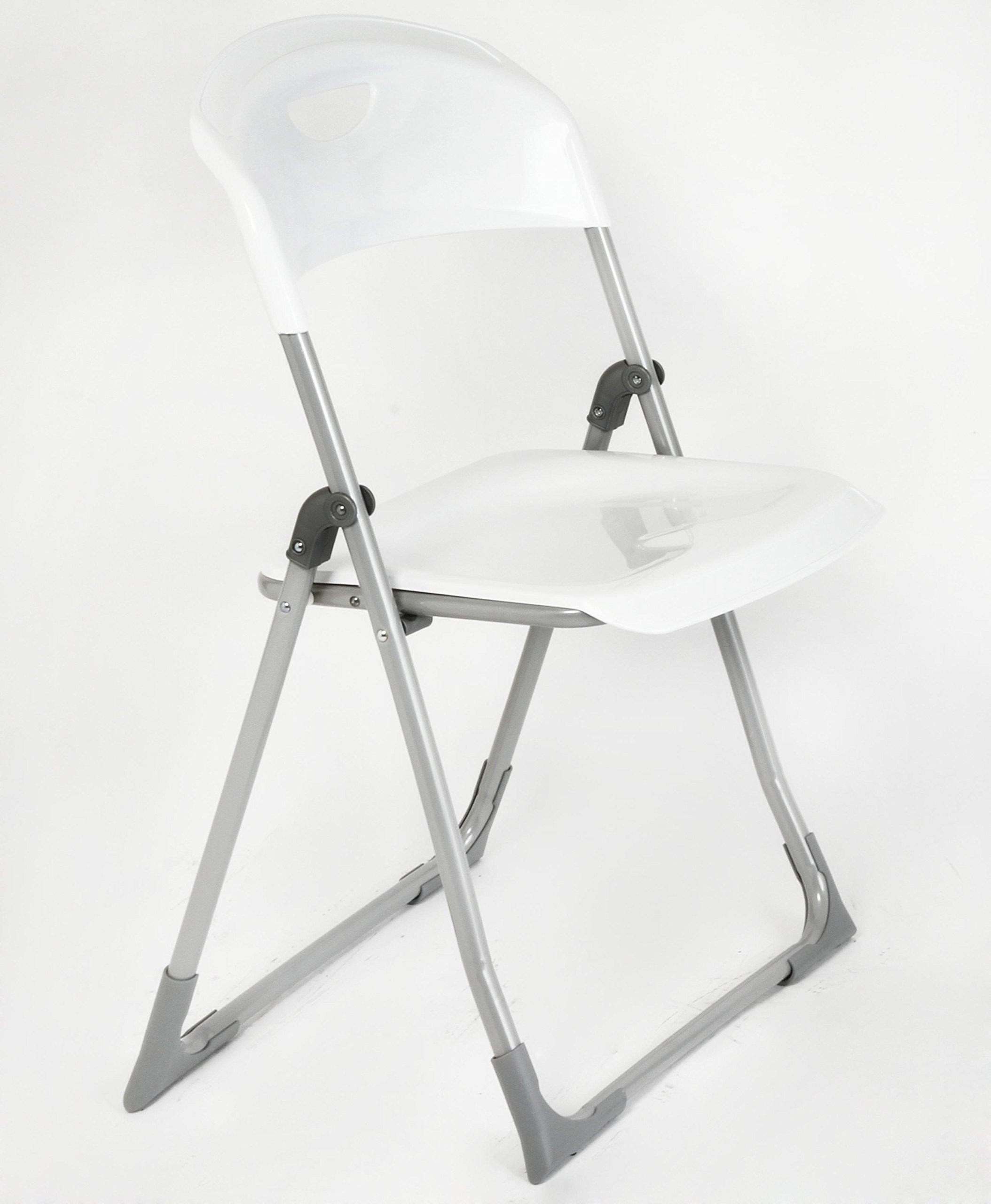 Chaise pliante pour réception et jardin avec dossier polypropylène blanc