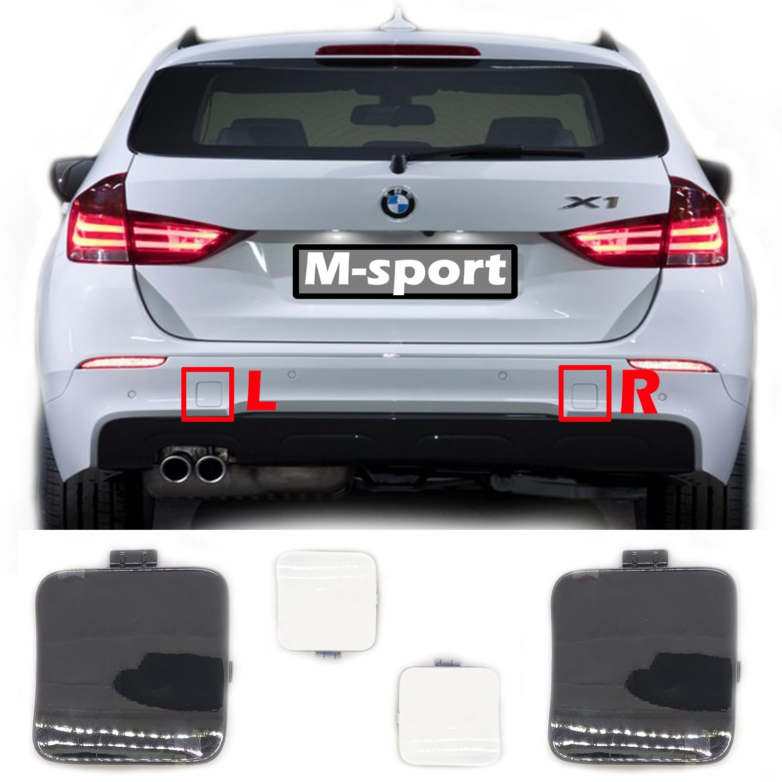 Amazon.com: Trimla Rear Tow Cover for 11-15 BMW X1 E84 Msport Fit 
