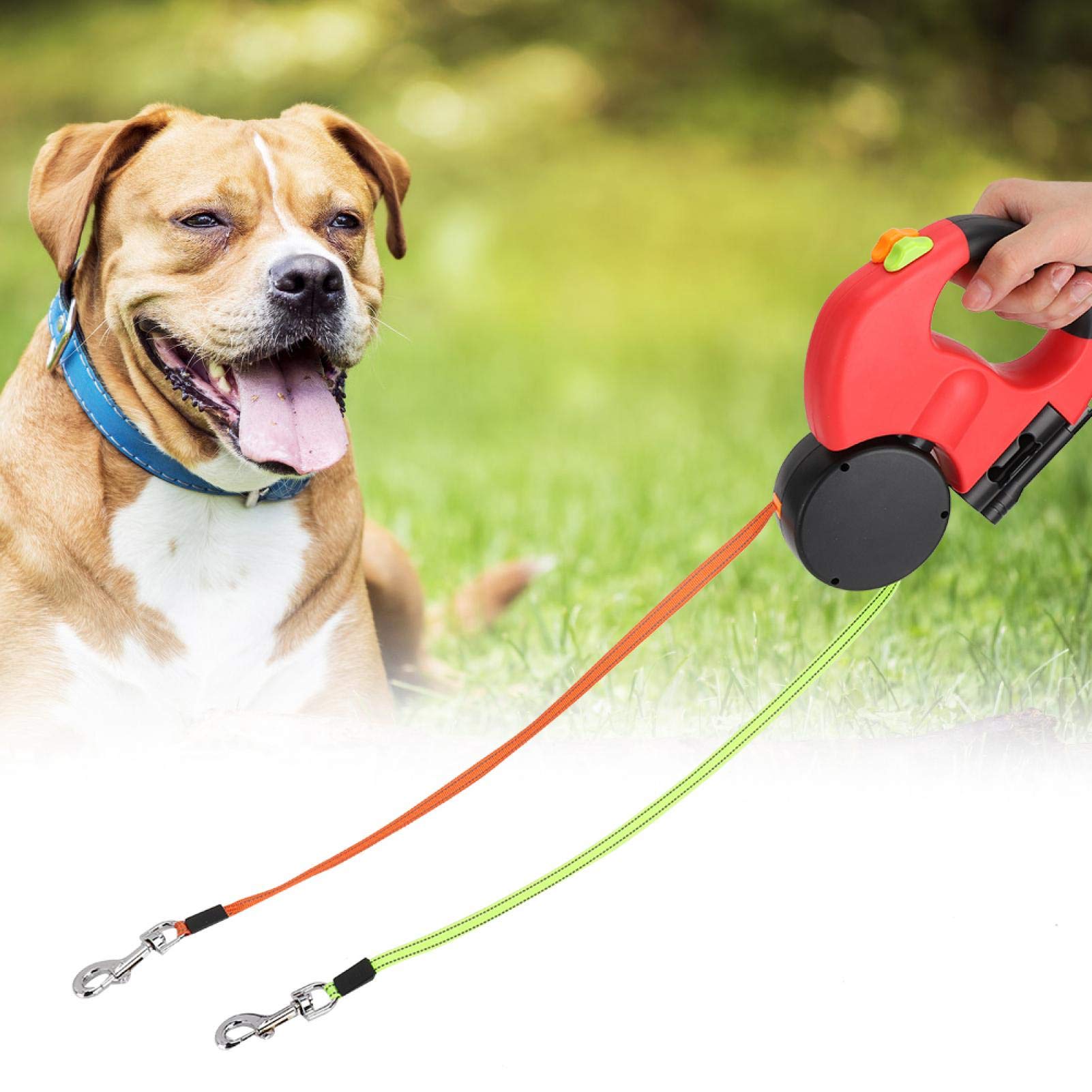Correas retráctiles para Perros, Correa para Caminar para Mascotas, Cuerda de tracción Flexible Extensible automática para Perros y Gatos para Perros pequeños, medianos y Grandes(Rojo)