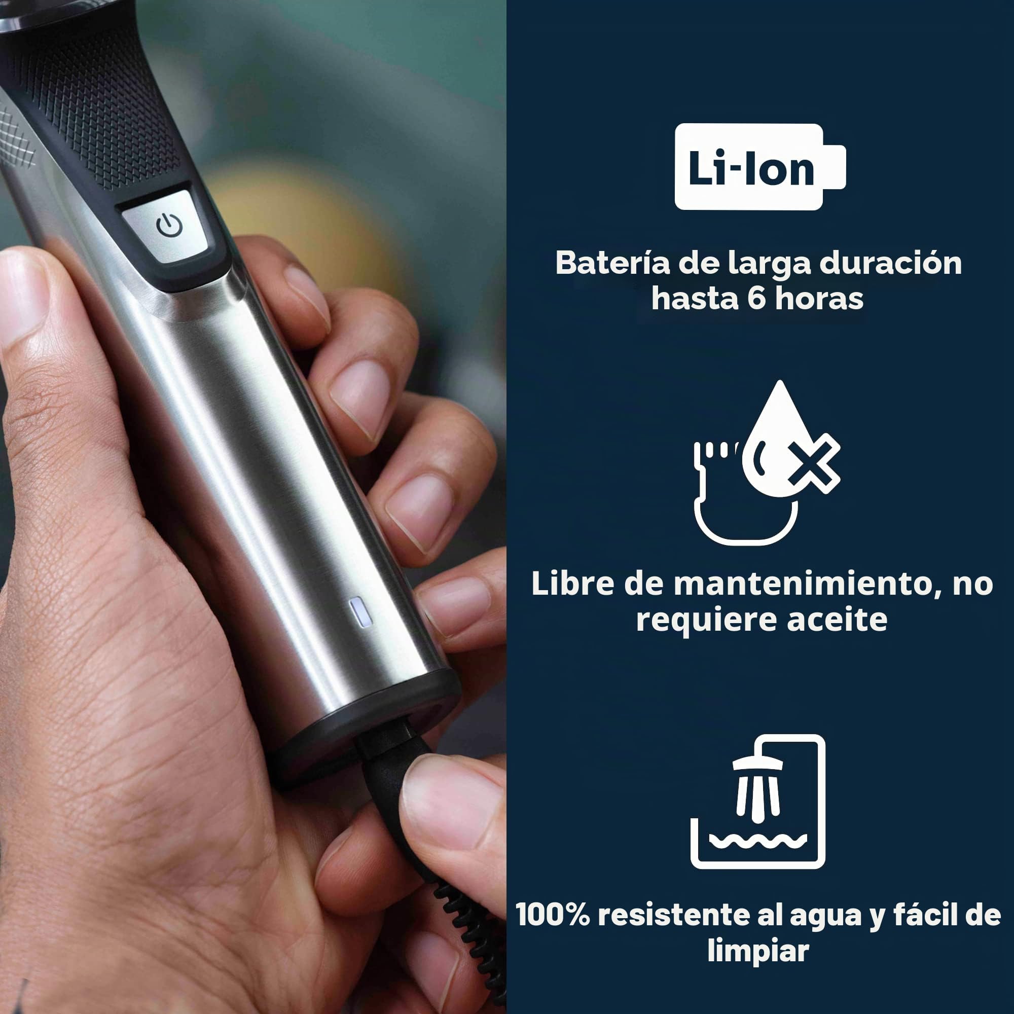 Philips Norelco Multigroom MG9510/60 - Kit de aseo para hombre, 9000-21 piezas, para barba, cuerpo, cara, nariz, orejas, recortadora de pelo con estuche de almacenamiento premium, MG9510/60