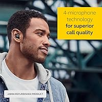 Vista 4 de Auriculares inalámbricos Jabra Elite 75t con asistente de voz, color negro, con estuche de carga (renovados)