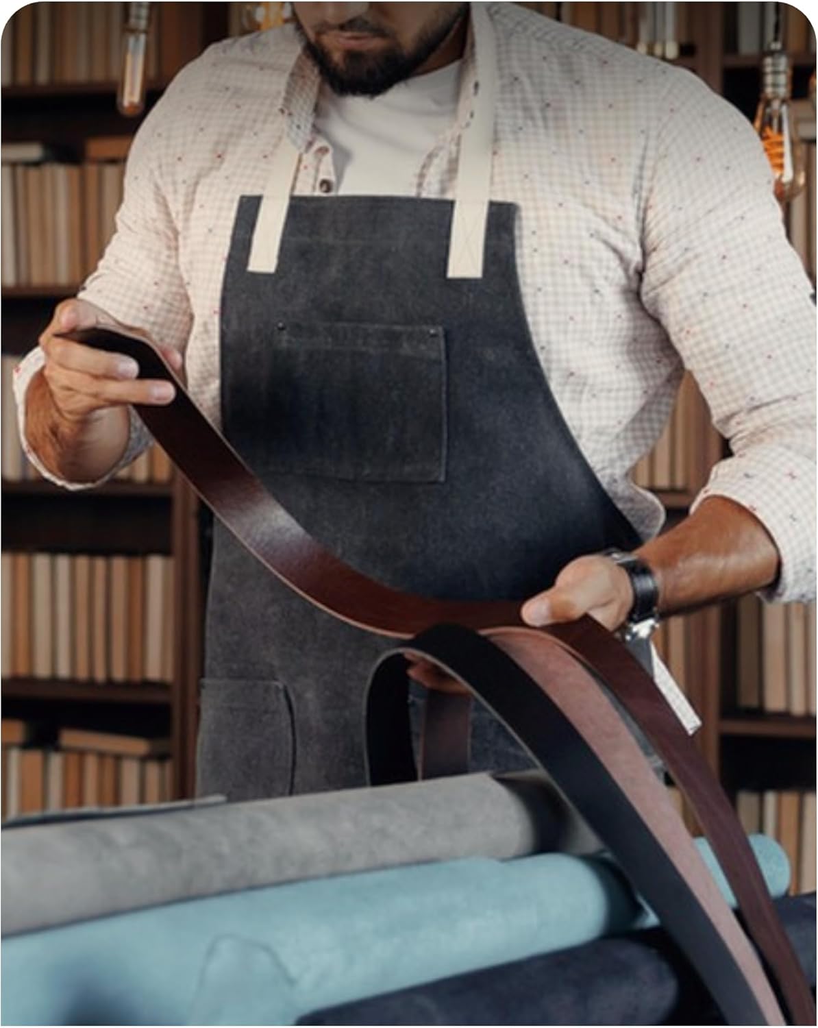 CHAOREN Western Belts for Men without Buckle - Cowboy Belt 1.5" Full Grain Leather Belt for Jeans - One Solid Piece Leather - Image 4