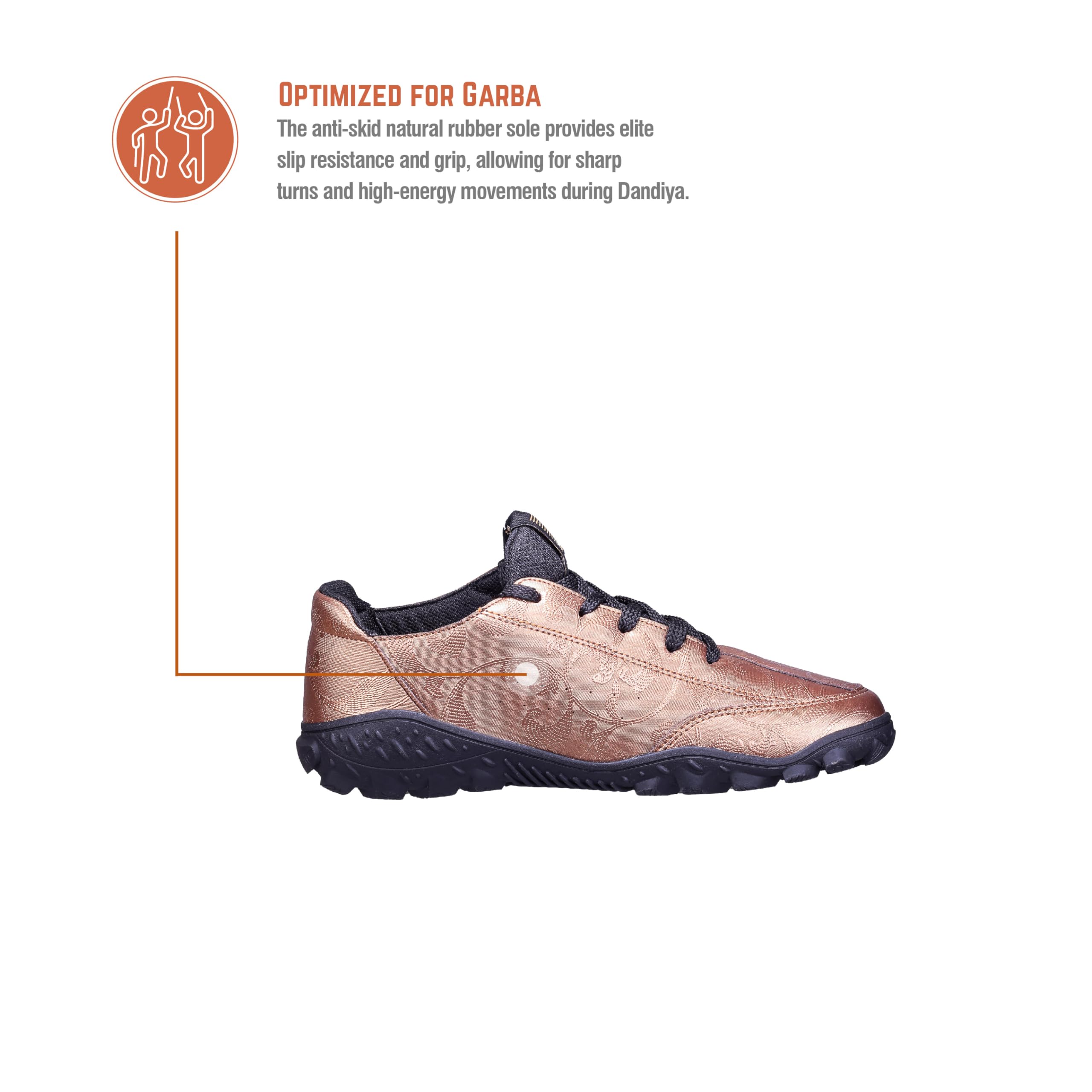 Impakto Men’s Barefoot Utsav Shoes | Wide Toe Box | Designed for Garba, Dandiya & Navratri Dance | Zero-Drop for Natural Movement | Anti-Skid Rubber Sole 2