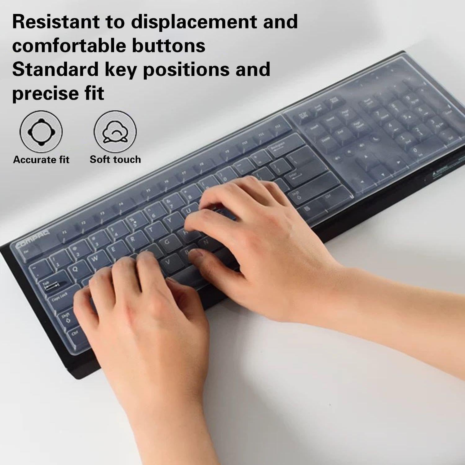 2 Piezas de película para teclado, 4 Piezas de Cepillo de Limpieza, Cubierta Transparente para teclado