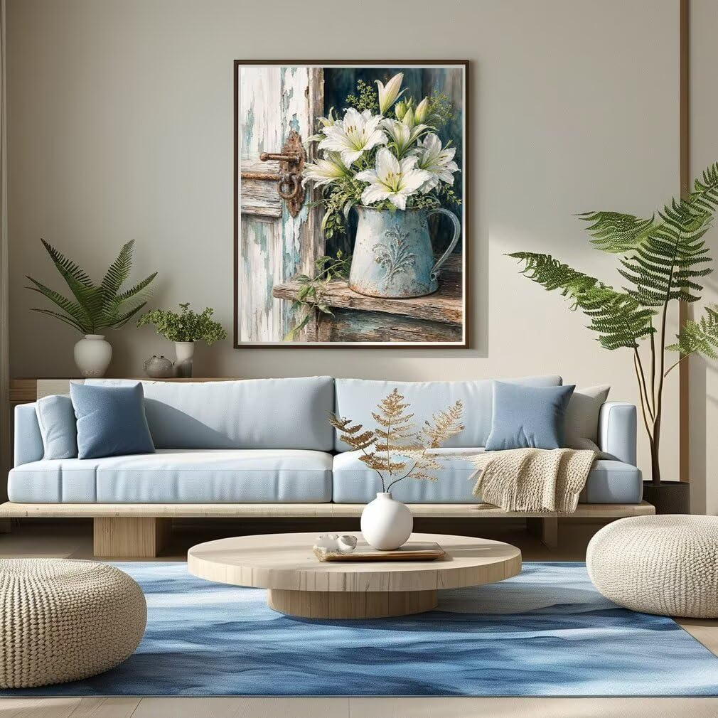 Diamond Painting Flores, Manualidad Creativa y Relajante 80x100cm C8-130