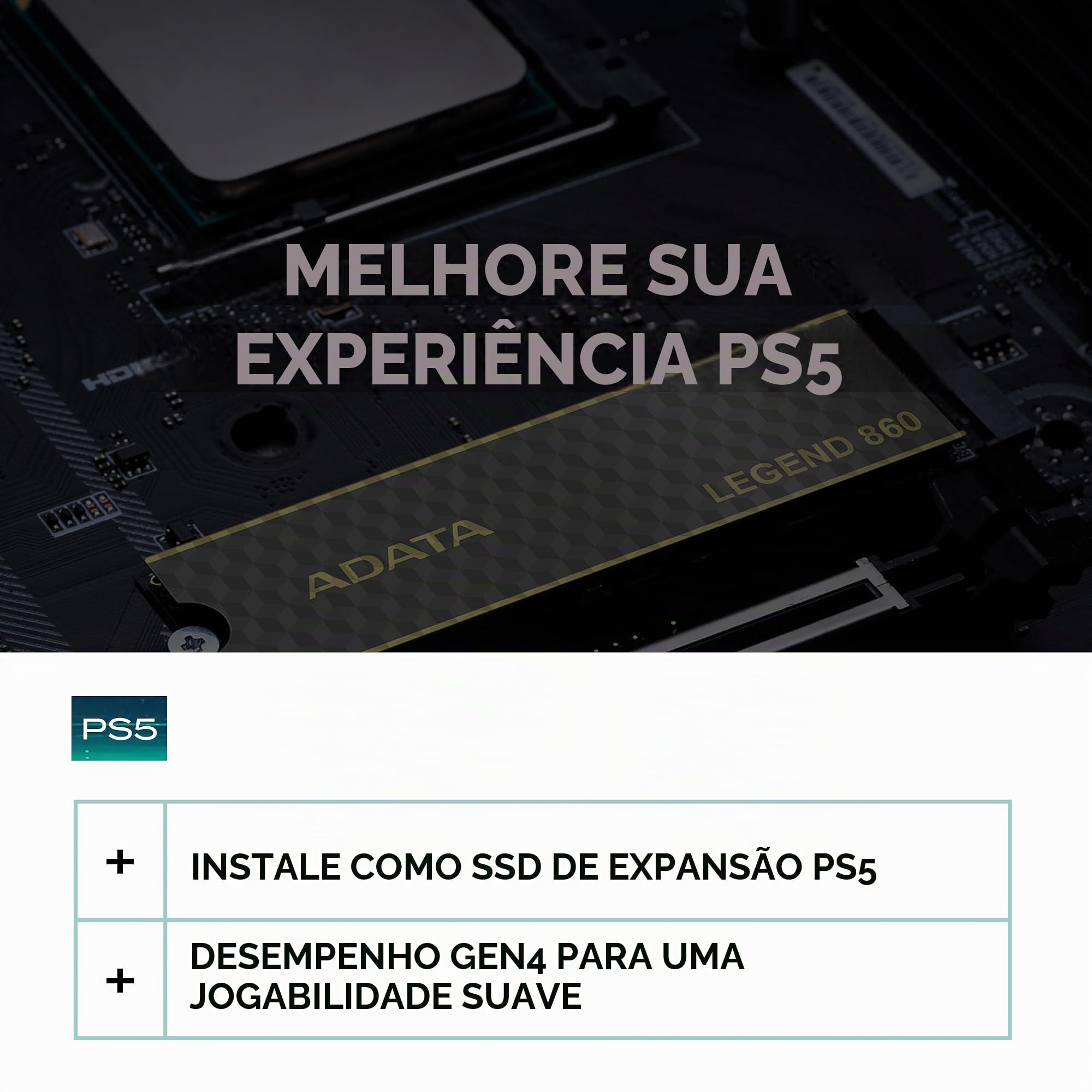 ADATA Legend 860 SSD NVMe M.2 2280 1TB PCIe Gen4, Leitura 6000MB/s