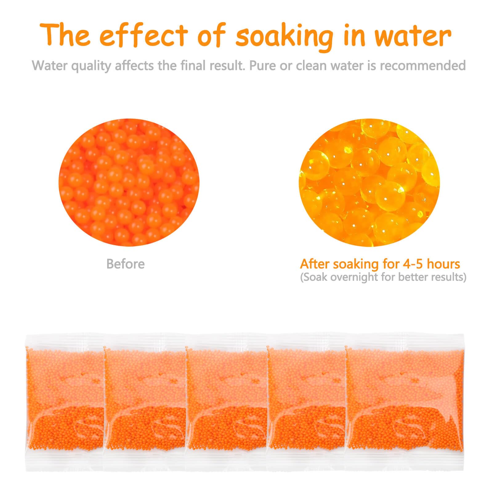 50000 Pcs Gel Blaster Ammo, 7-8 mm Gel Bullets for Gel Blaster Gun Gel Gun Ammo Refill for Teenagers and Adults 14+ (Orange) - Image 3