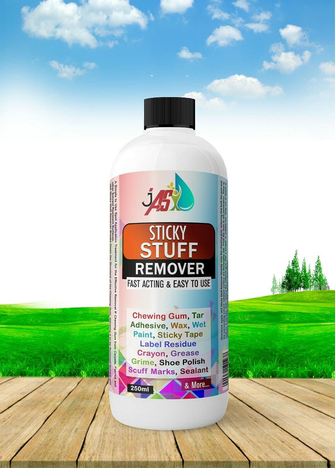 Sticky Stuff Remover Label Residuo Chewing Gum Tar Sticker Prezzo Tag Nastro Gomma (250ML CAP)