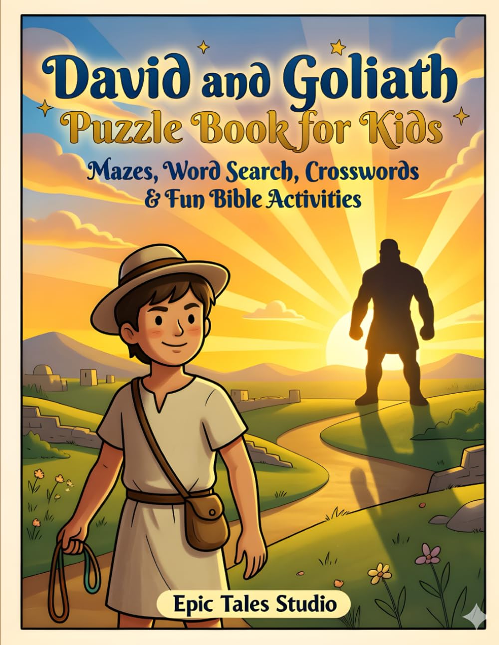 David and Goliath Puzzle Book for Kids: Fun Bible Faith-Building Activities for Kids Ages 4–8