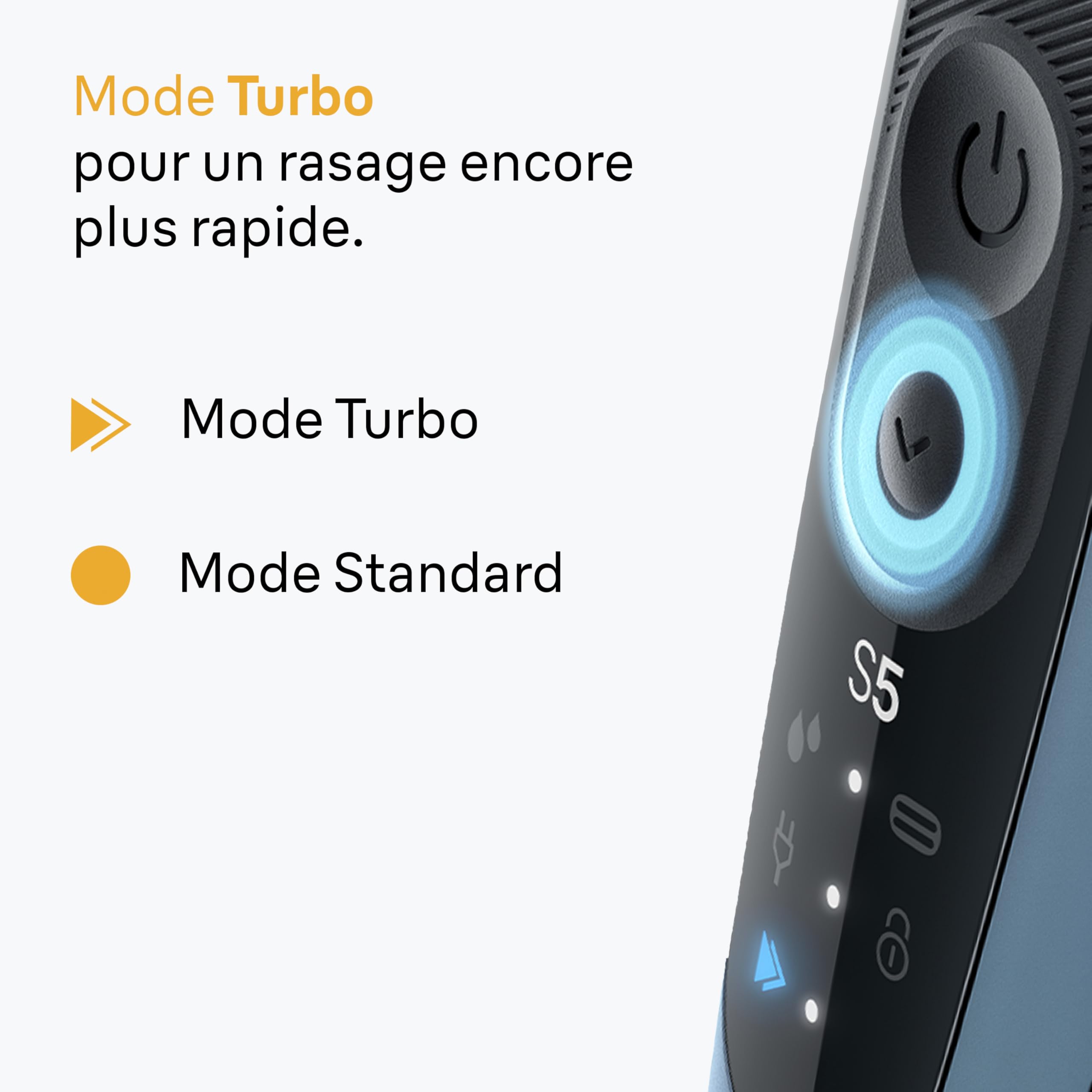 Braun Rasoir Electrique Homme Series 5 52-A1820SI, Azure, Etanche, Lames Flexibles Pour Raser Doucement Le Visage, 2 Modes De Rasage, Coffret Avec Accessoire Tondeuse A Barbe De Trois Jours
