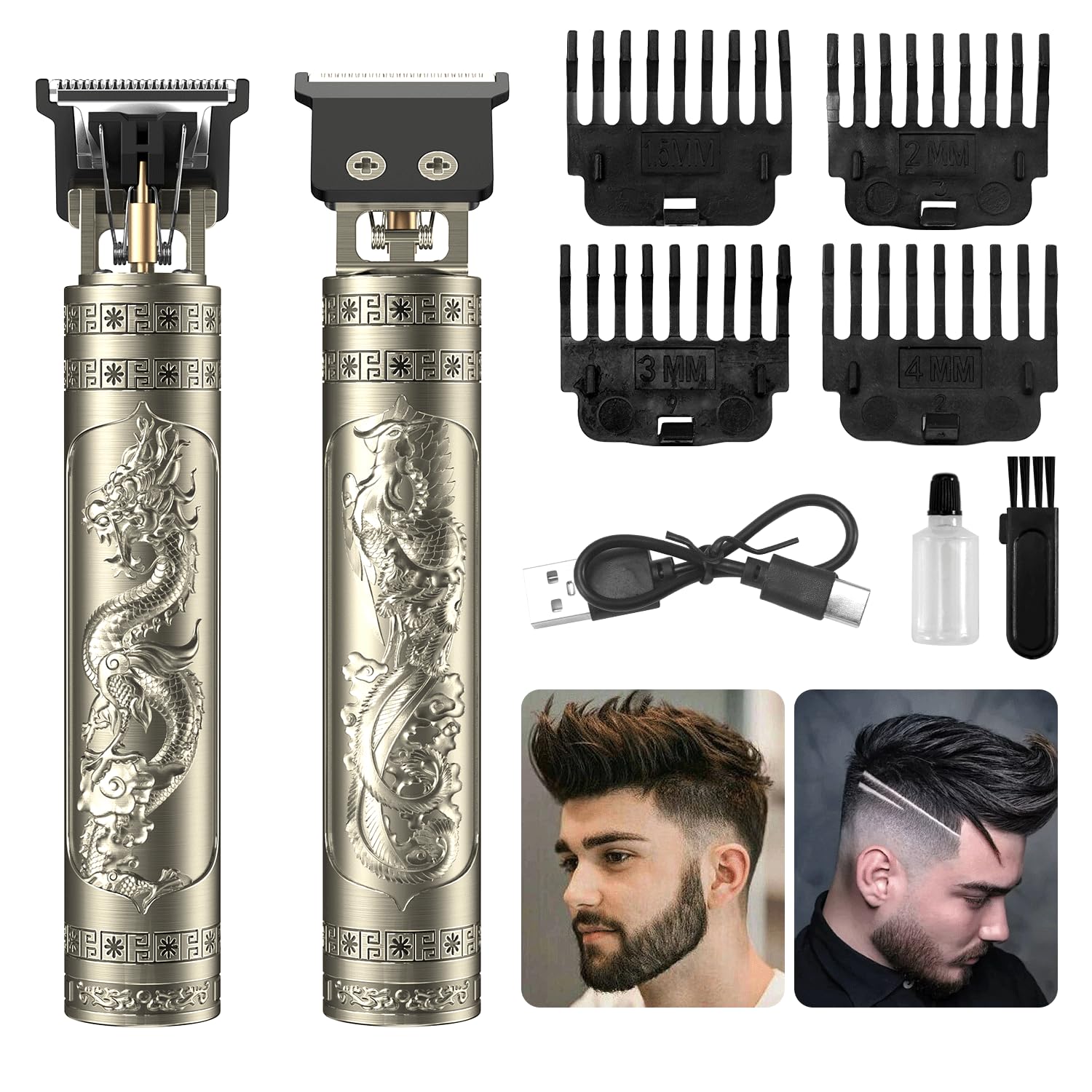 Photo 1 of Luwihou Beard Trimmer for Men-Hair Clippers for Men-Cordless Rechargeable Hair Clipper and Trimmer-Beard Shaver Barbershop (Bronze)