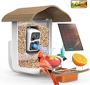 birdsnap® PAV- Bird Feeder with Camera Solar Powered, 64GB Card & 2K HD Record Video Bird Camera Live with 5 DIY Add-ons, AI Identify Auto Capture, Ideal Gift for Birds Lover asin的图片