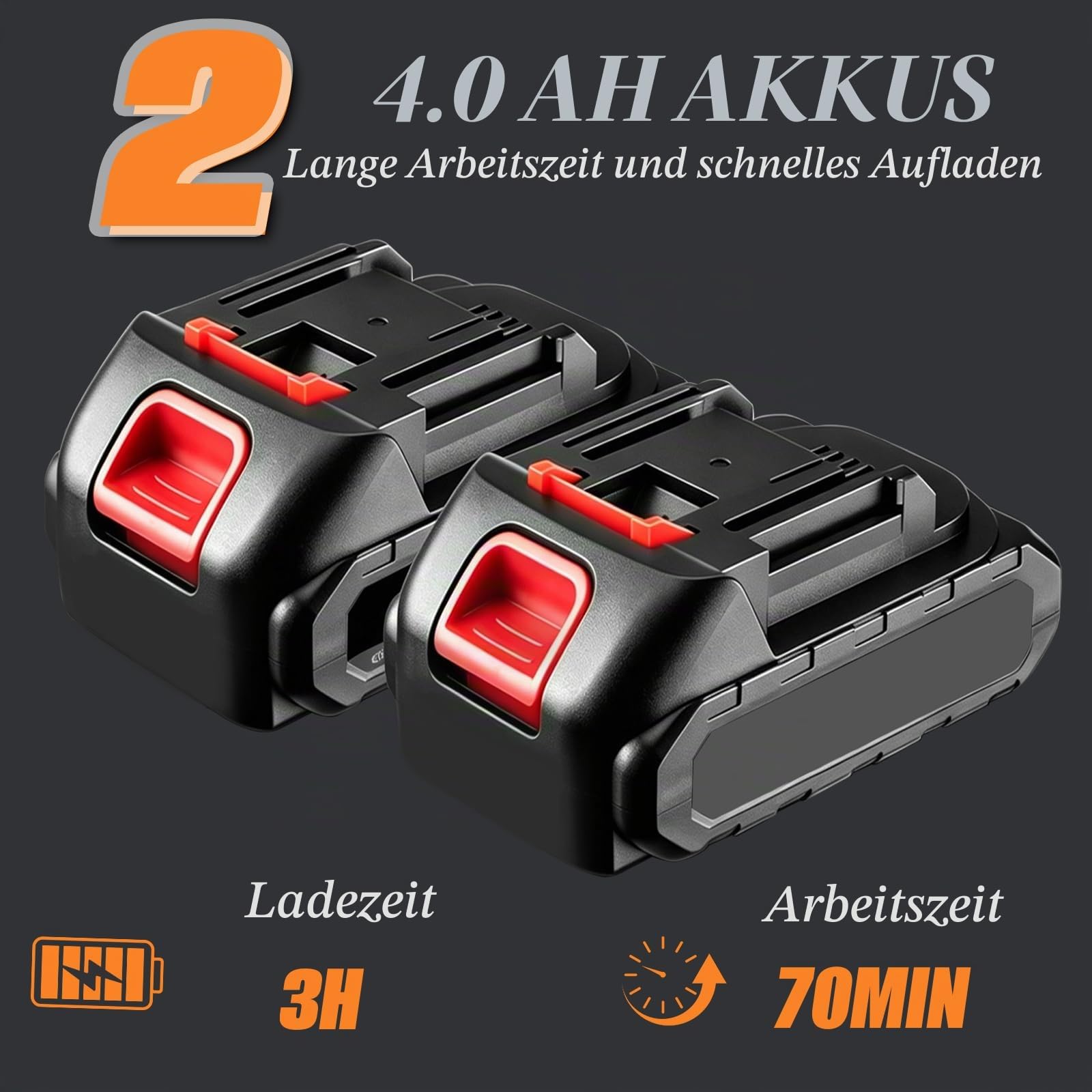 Akku Wasserpumpe, 600L/H Elektrische Kabellose Gartenpumpe mit Zwei 4000mAh Akkus, 2 Gang Einstellung, Tragbare Bewässerungspumpe mit 10M Wasserauslassrohr, 3M Wassereinlassrohr und Duschkopf