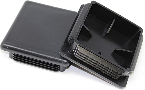 Miniatura 3 de Tapa cuadrada negra de plástico de 4 x 4 pulgadas, tapón de acabado, tapa de extremo de tubo de tubo, universal para silla duradera (20)