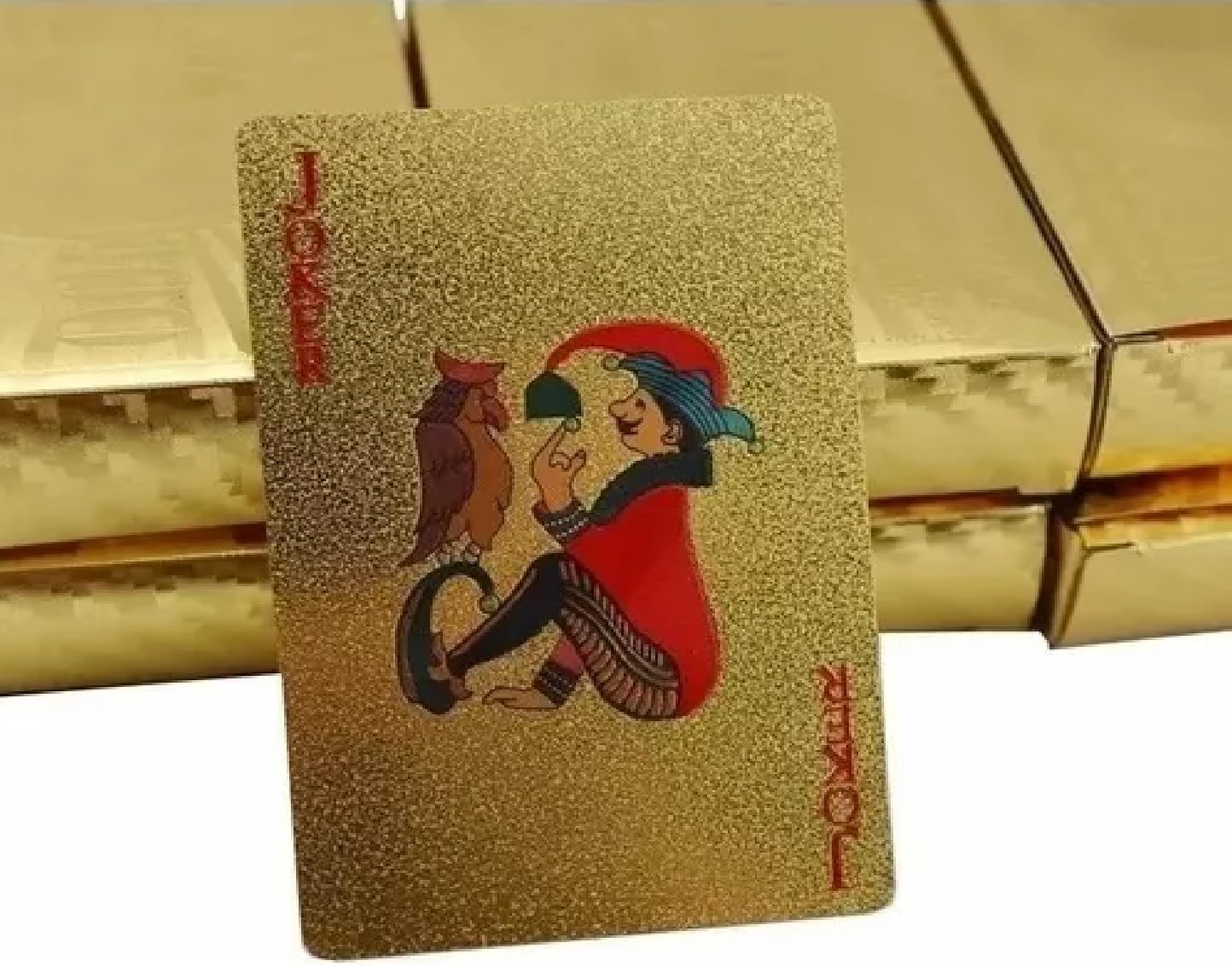 Baralho de Cartas Dourado Deck Completo, Impermeável, à Prova D'Água, Para Jogo Truco, Poker