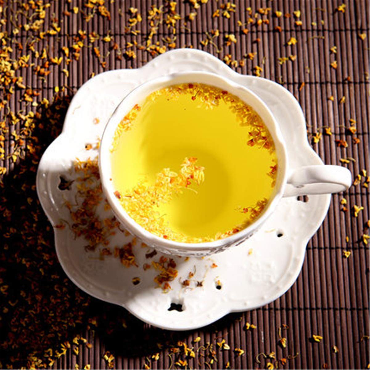 Tisane Thé vert Thé aux fleurs d'Osmanthus doux Fleur naturelle Flos Floraison (500g)