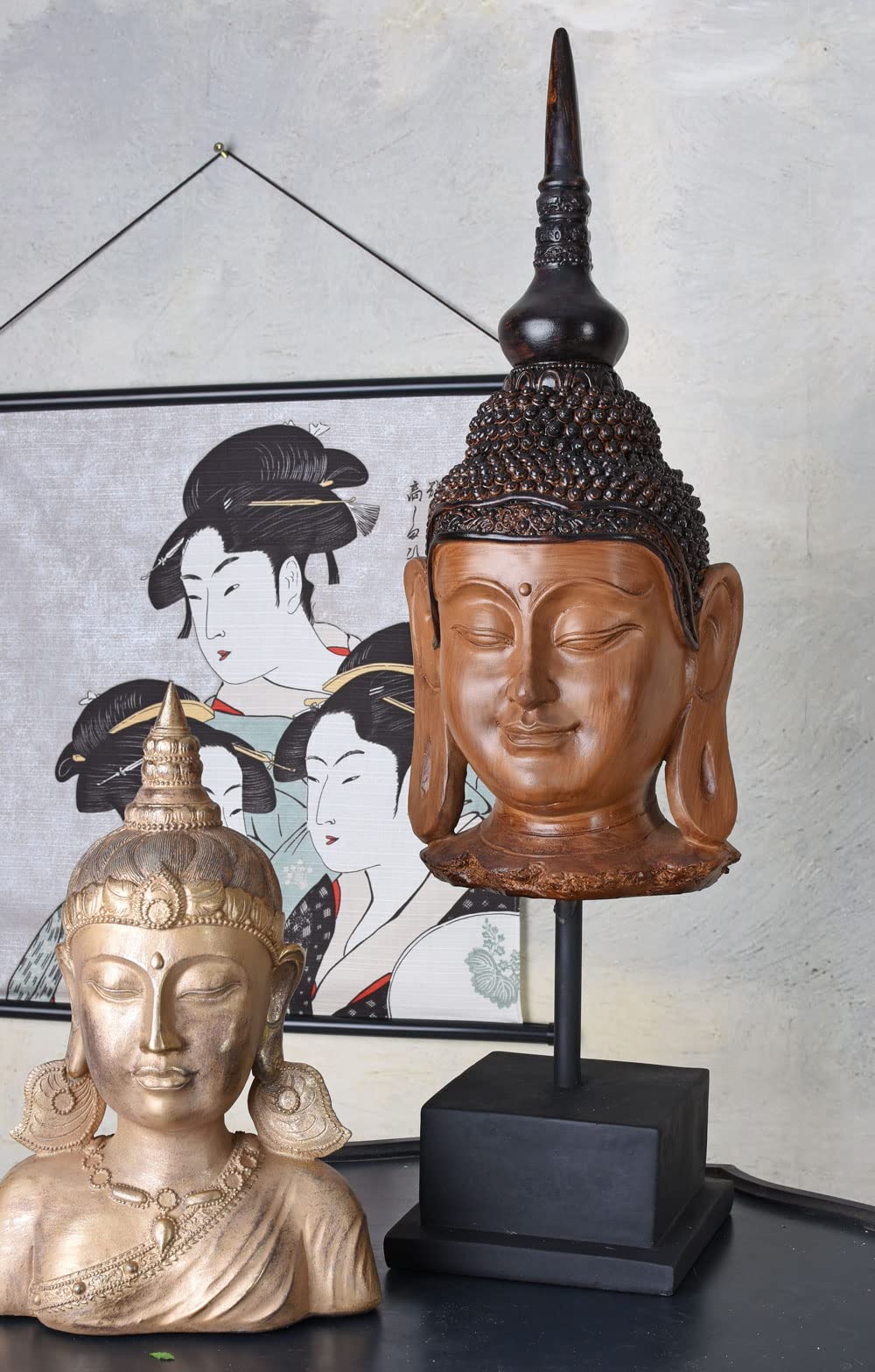 Bouddha XXL Tête de Bouddha Thaïlande Bouddha Décoration de jardin Sculpture décorative Cw622 Palazzo Exclusif