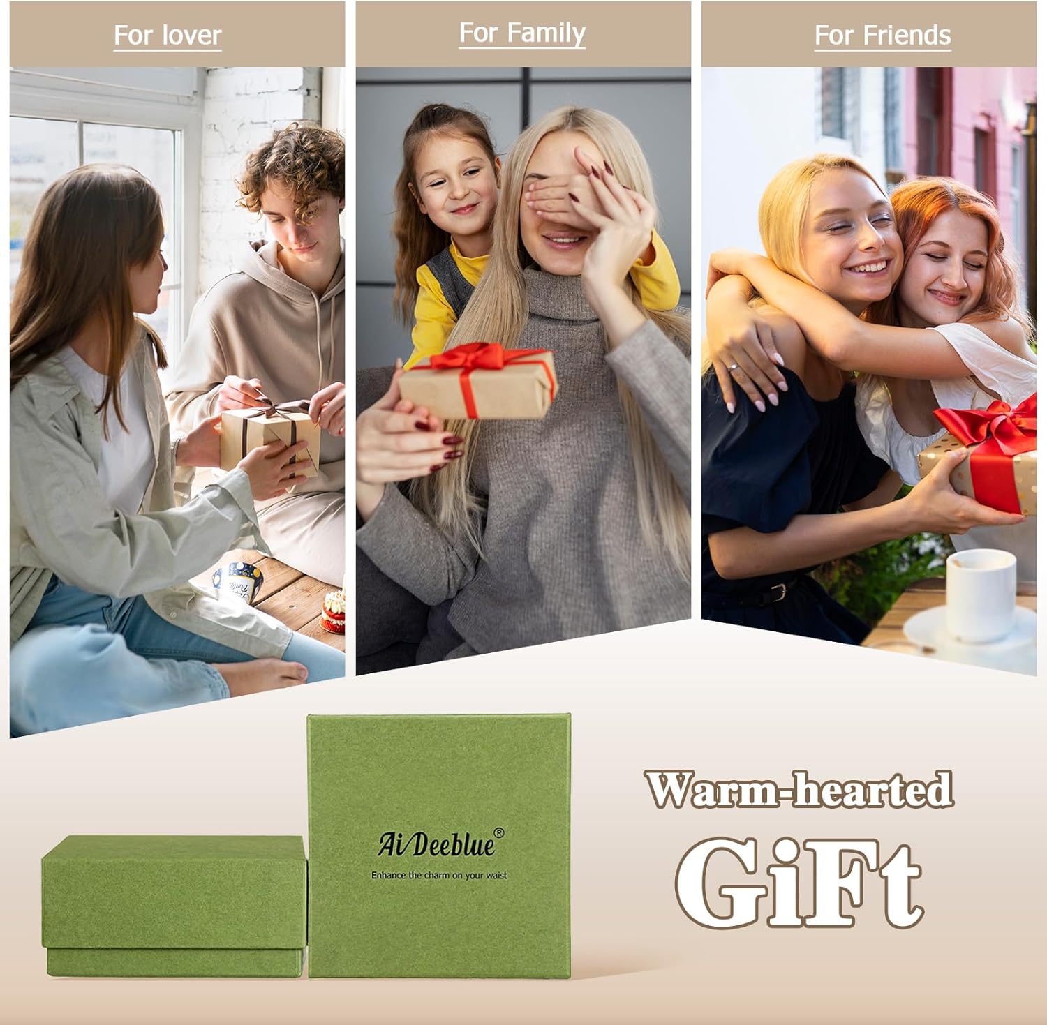 Brown Belt with Gold Buckle Trendy Leather Belt for Dresses Jeans Fashion Casual Belts For Women - Image 6