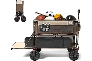 TIMBER RIDGE 400L Large Capacity Folding Double Decker Wagon, 54" Extra Long...