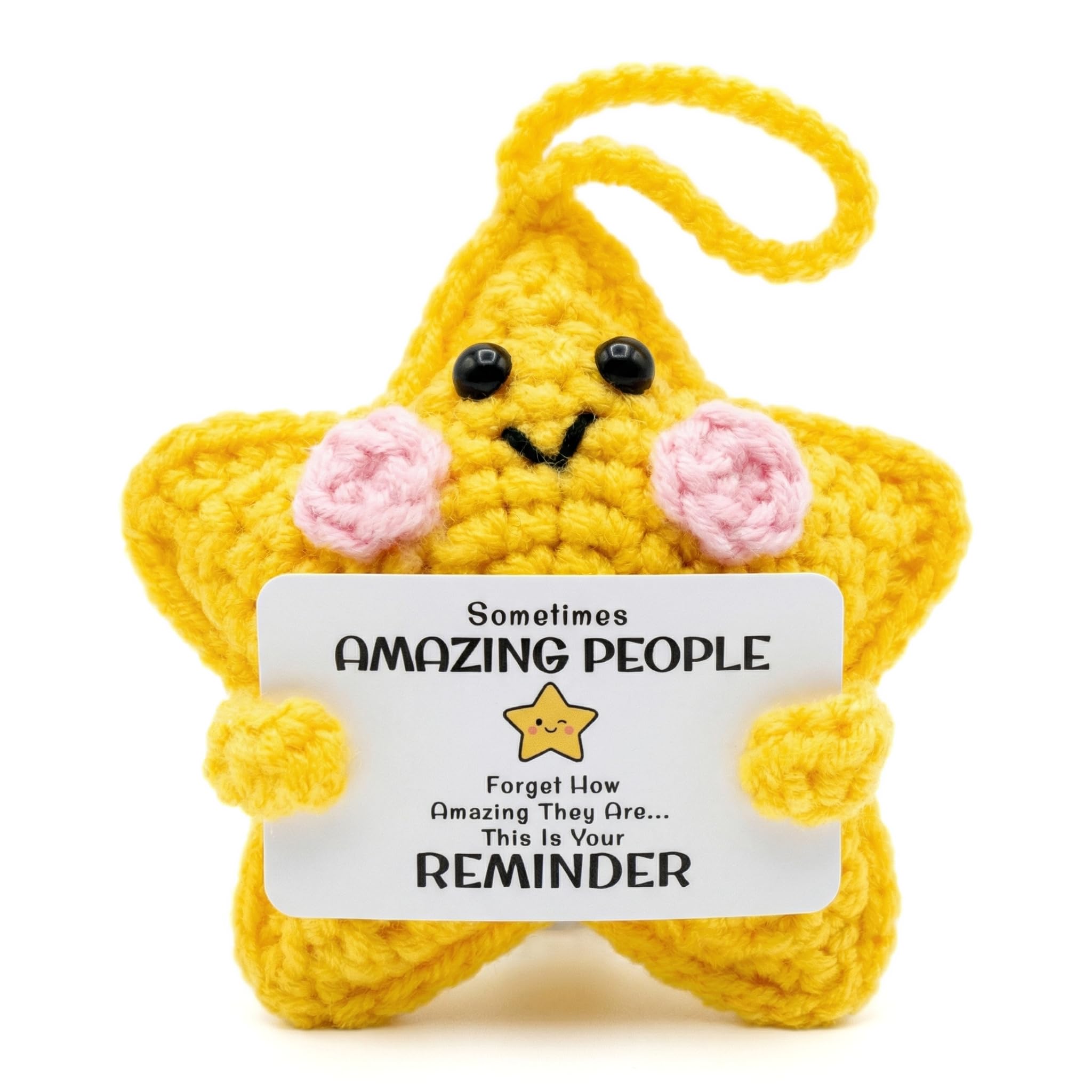 Thank You Gift Handmade Crochet Star Keepsake, Leaving Gifts for Colleagues Women, Teacher Appreciation Gift, Small Thoughtful Thank You Gifts for Women Friends Nurse (Thank You Gift)