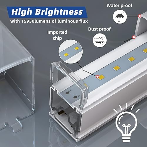 Miniatura 4 de ALLYES Luz LED hexagonal para garaje, paquete de 5 luces LED hexagonales, 144 W, 17280 lúmenes, 6500 K, iluminación blanca súper brillante, para