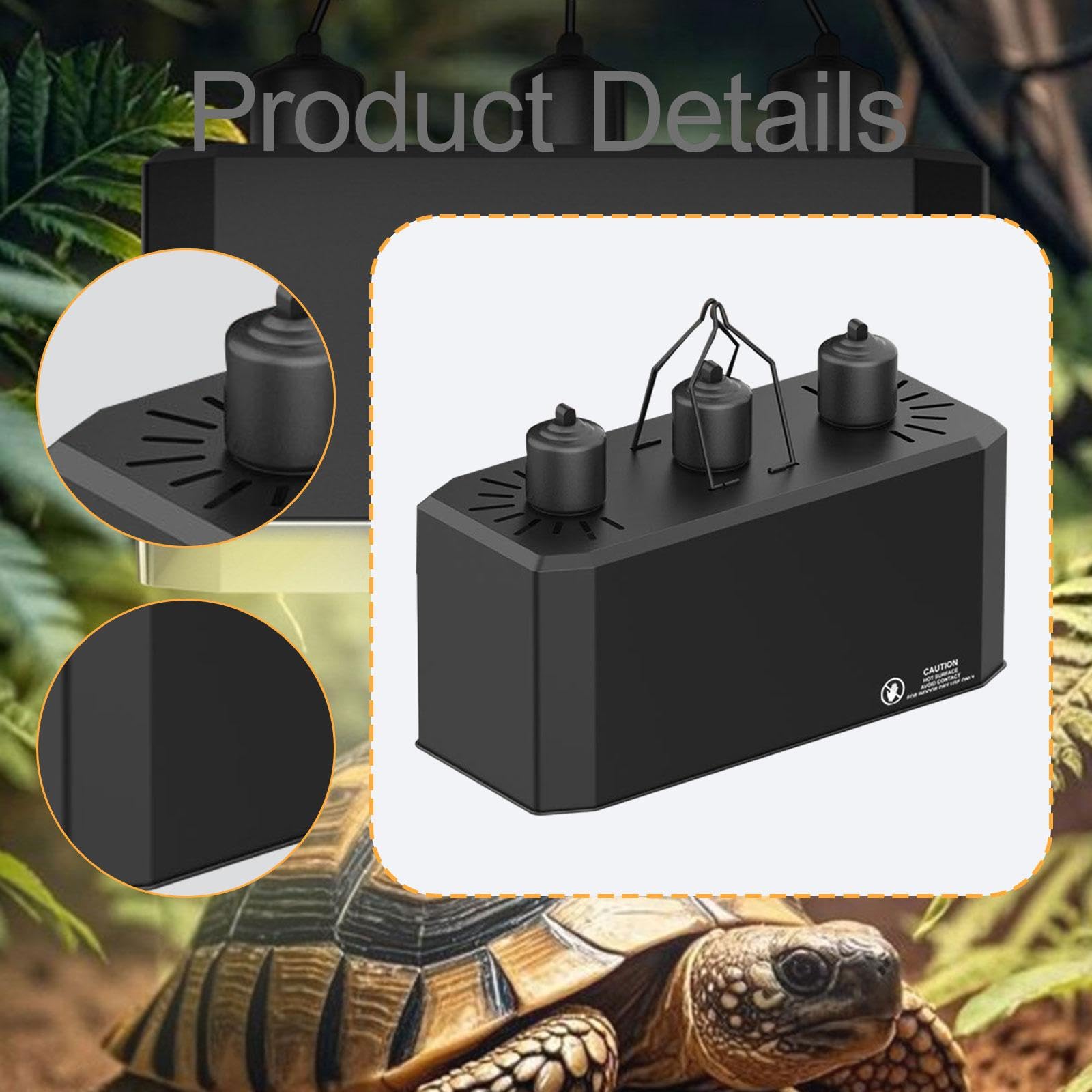 predolo Pantalla Triple para Reptiles con Orificios de Ventilación para Serpientes,