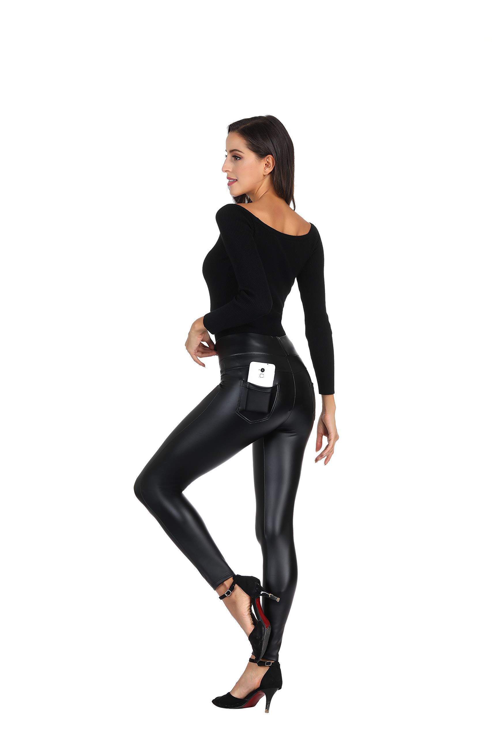 girls leather leggings