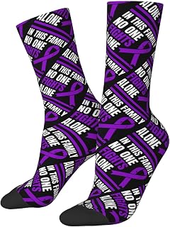 874 Trainer Socks, Pancreatic Cancer No One Fights Alone Athletic Socks Comfortable Work Socks Nonslip Running Socks For Hiking Yoga Climbing 40cm