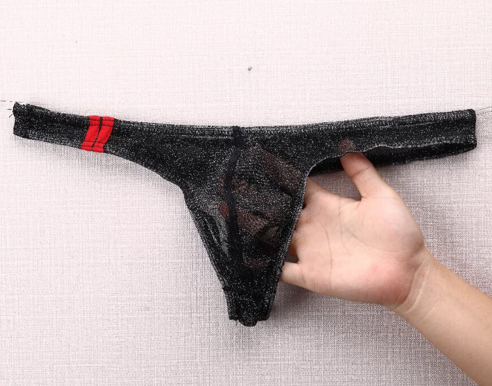 Faringoto Gay - Bragas de malla para hombre, con bolsa de gasa, cintura baja, 10 unidades