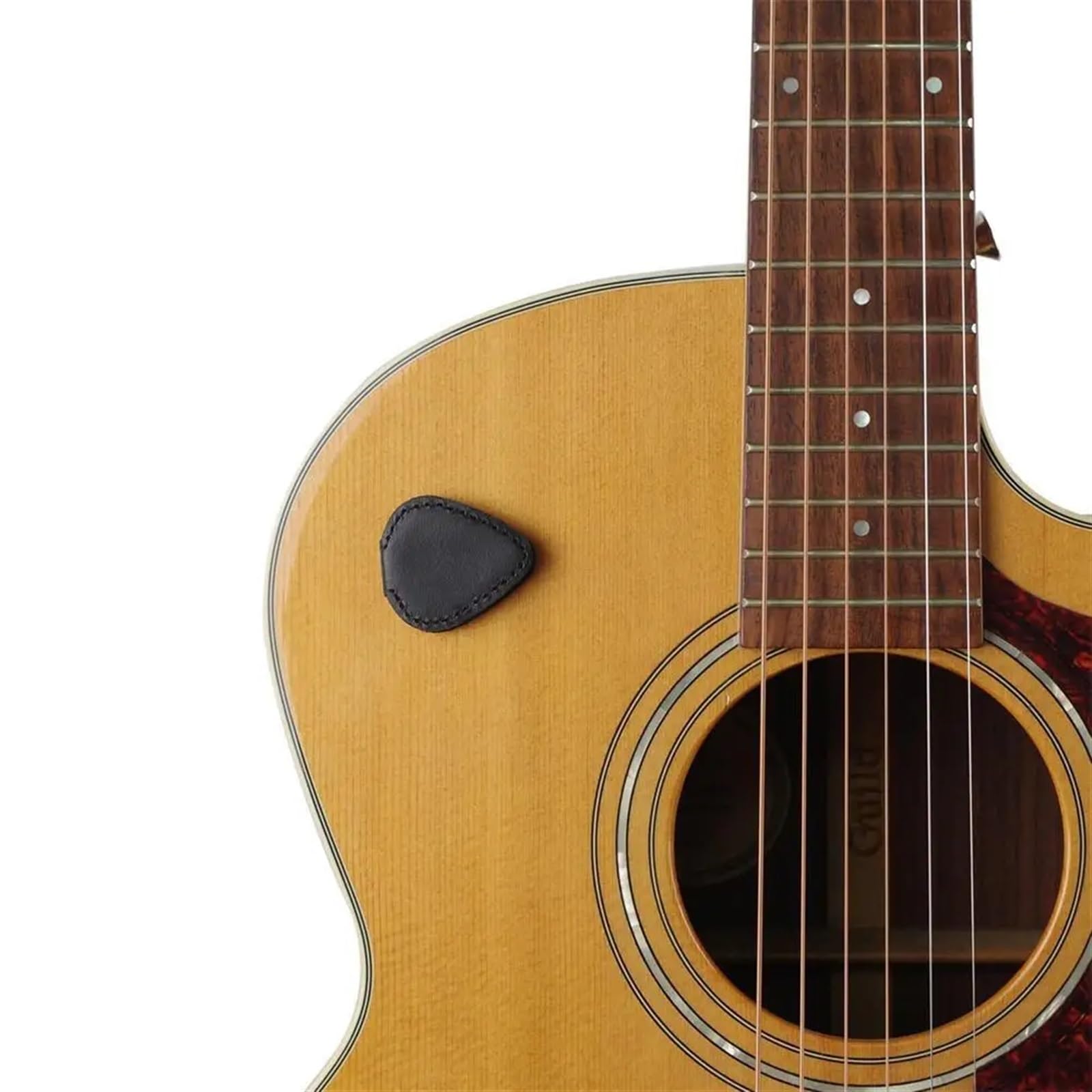 Uchwyt na kostki gitarowe, 2 szt. Przenośna skórzana torba na gitarę Pokrowiec do przechowywania 2 w 1 Kostki Uchwyt na telefon komórkowy Akcesoria do instrumentów muzycznych Etui na gitarę(Brown)