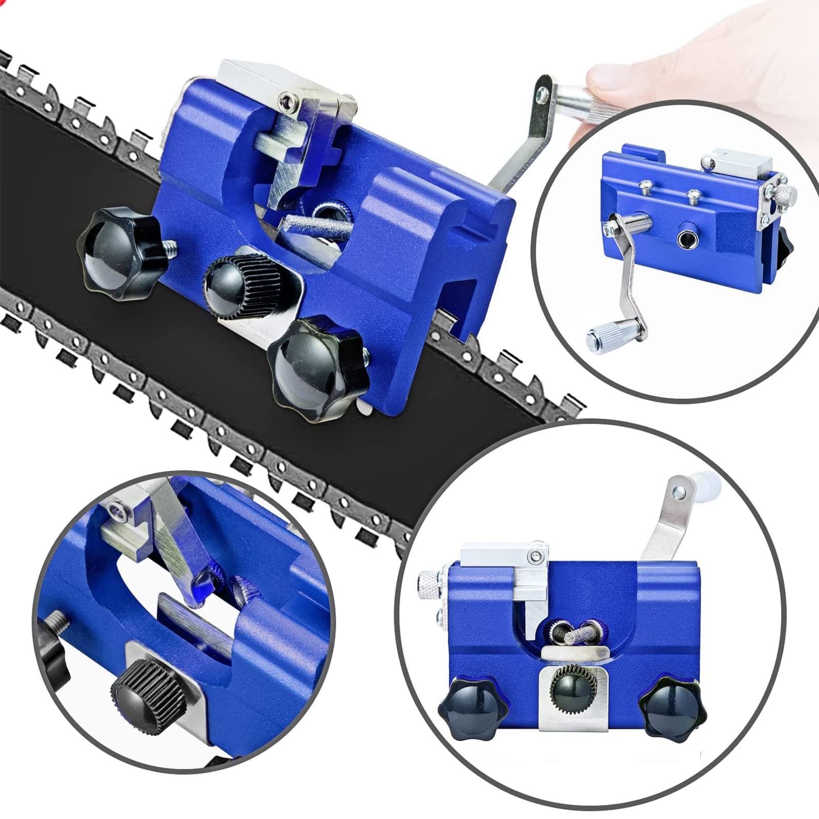 Affilacatene Per Motosega, Affila Catena Motosega, Manuale Chainsaw Chain Sharpening Jig, Portatile Affilatrice Per Motoseghe, Lima Per Catena Motosega Per Tutti I Tipi Di Motoseghe Elettriche