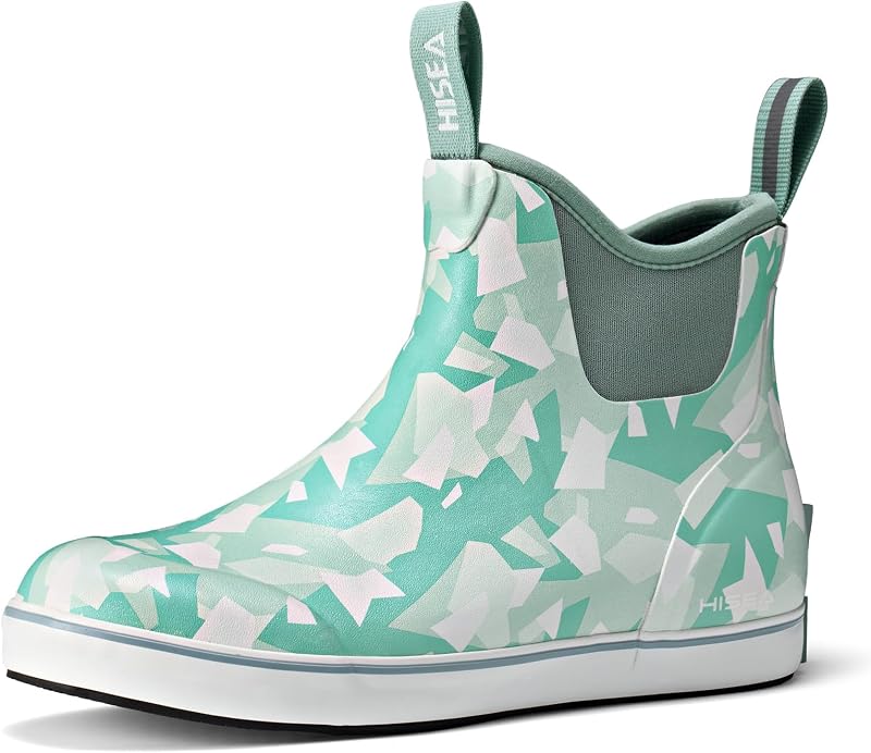 HISEA Botas de lluvia para mujer, botas de goma para pesca, botas de jardín para mujer impermeables