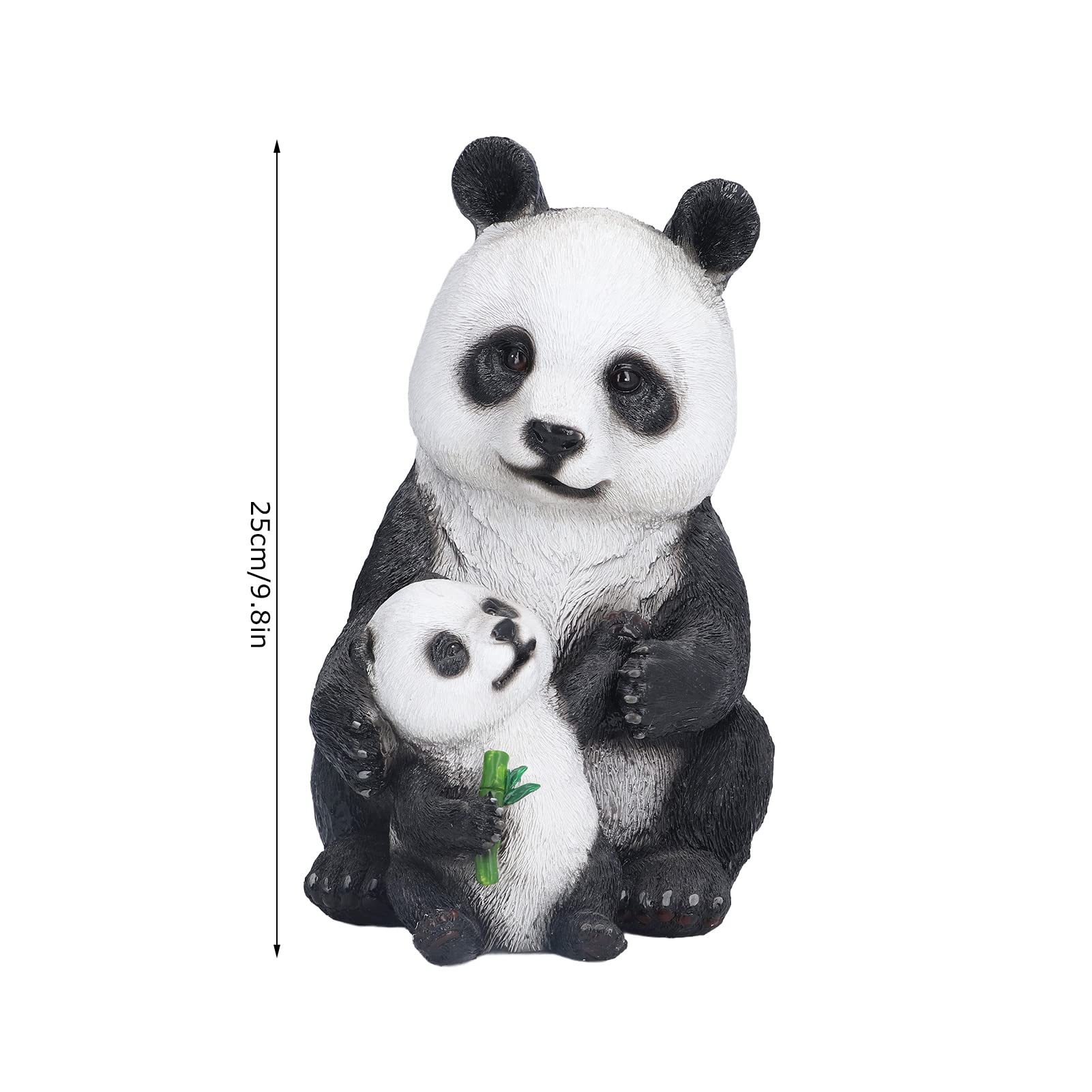 Statua da Giardino Panda Ornamenti di Panda e Orso in Resina per la Decorazione di Giardino, Prato e Scrivania Statue di Panda di Simulazione Dal Design Unico