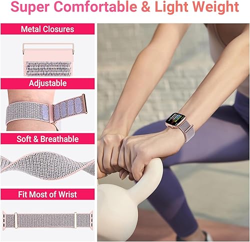 Miniatura 3 de Paquete de 6 correas deportivas de nailon compatibles con Apple Watch de 1.575 in 1.496 in 1.614 in 1.732 in 1.772 in 1.654 in 1.929 in, correa