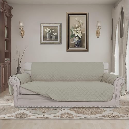 Miniatura 451 de Easy-Going - Funda reversible para sofá, resistente al agua, con varillas de espuma y correas elásticas, protector de muebles para mascotas y perros