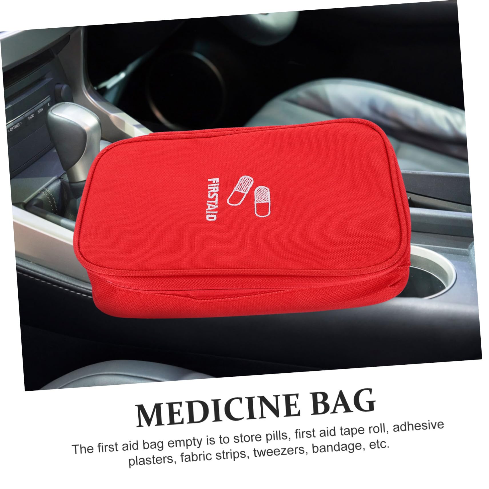 4pezzi Borsa Porta Medicinali Da Viaggio Kit Pronto Soccorso Portatile Per Camping Escursionismo e Attività All Aperto e Leggera Per Emergenze Auto Barca e Scuola