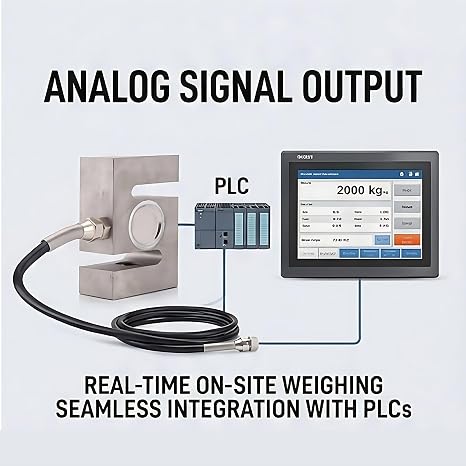 Portable S-type Beam High-Precision Load Cell Scale Sensor for Hopper Weight High Pressure Tension Weighing(2000kg)